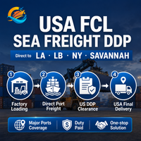 Fret maritime FCL Chine vers États-Unis Los Angeles Long Beach New York Savannah Agent d'expédition DDP Logistique professionnelle à guichet unique