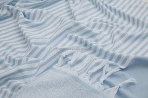 Serviette de plage Peshtemal dos éponge-Collection Terryback en gros serviette de plage 100% coton bain turc - Product Image 2