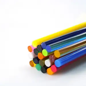 Farbige Acryl stange Klare runde Acryl rohre Aufkleber Transparente benutzer definierte Farbe Rohrs tange