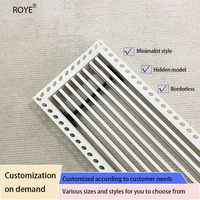 Couvercle de calandre de ventilation de climatisation de diffuseur linéaire en aluminium au design moderne personnalisé avec calandre linéaire intégrée