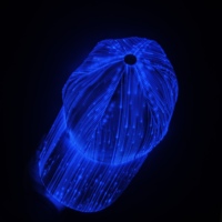 Gorra de Béisbol con Luces LED, Fibra Óptica Luminosa, Brilla en la Oscuridad, Bordado a Mano, Unisex, para Negocios, Fiestas de Navidad