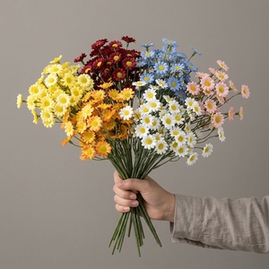 <span class=keywords><strong>Bouquet</strong></span> de marguerites <span class=keywords><strong>artificielles</strong></span> en soie de 27 cm pour décoration de mariage bohème, centres de table style jardin, commande en gros - Product Image 2
