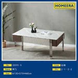 Tavolino da Caffè Moderno con Piano in Marmo Bianco e Struttura in Metallo, Mobile con Vano Portaoggetti per Soggiorno W130*D70*H40cm - Product Image 3