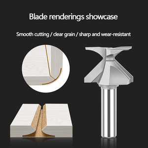 Integrierte 1/2 Zoll Schaft flöte 2 Flöten Holz fräser <span class=keywords><strong>Bit</strong></span> R18 R30 R50 Plan fräser Schlitz fräser Biegen ODM OEM - Product Image 2