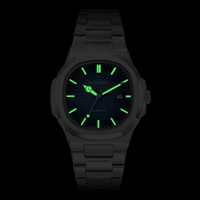 F8003 2026 Nouvelle Montre de Luxe pour Homme, Étanche, Affichage Lumineux de la Date, Acier Inoxydable, Carrée, à Quartz, Reloj Hombre