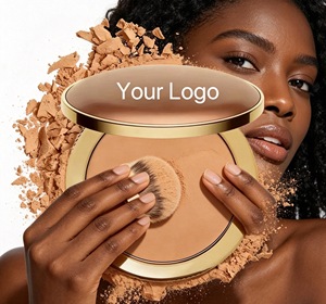 Best-selling custom logo bronze waterproof powder compact vegan mineral beauty cosmetics suitable for dark skin tones - Product Image 2