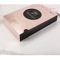 Boîte d'emballage cosmétique de luxe pliable avec logo personnalisé et tiroir coulissant pour vernis à ongles, huile, soins de la peau, cils et masque facial