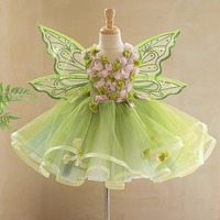 Robe de Fée des Forêts pour Filles, Robe de Fée des Fleurs Élégante en Tulle Bouffant, Tenue Haut de Gamme pour Demoiselle d'honneur pour Mariage et Anniversaire