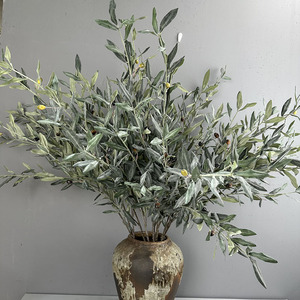 Feuilles d'<span class=keywords><strong>olivier</strong></span> artificielles de haute qualité à longues tiges pour la décoration de la maison - Product Image 1