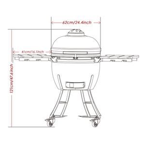 SEB KAMADO 24 pouces professionnel extérieur oeuf et <span class=keywords><strong>barbecue</strong></span> gril blanc céramique charbon de bois Komodo vente en gros - Product Image 2