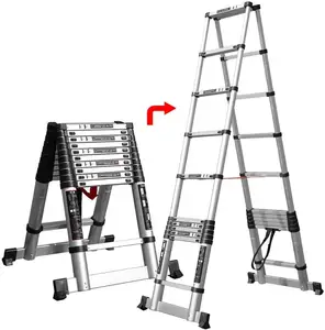 Escalera de escalera de uso doméstico plegable/plegable de varias posiciones de aluminio de buena combinación resistente