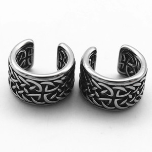 Pendientes de moda yunnique, diseño geométrico con patrón de cruz de plata tibetana, joyería de fiesta para hombres y mujeres - Product Image 5