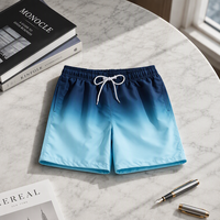 Short de bain pour homme, style vintage foncé, longueur genou, taille mi-haute élastique, en tissu Spandex/Polyester, imperméable, respirant, séchage rapide
