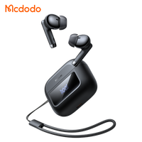 Audífonos Inalámbricos Mcdodo 329 con Correa Antipérdida, Pantalla Digital de Energía, Bluetooth V5.3, Resistentes al Agua IPX4, con Micrófono para Computadora