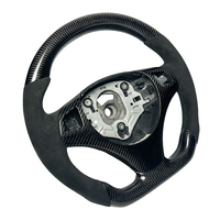 Volant Sport Adapté pour BMW E82 E88 E87 E90 E91 E92 E93 M3, Volant Personnalisé en Fibre de Carbone Véritable et Cuir