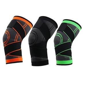 Genouillère de sport élastique pressurisée pour homme, 1 pièce, équipement de fitness, protection pour basketball, volleyball, tennis, cyclisme - Product Image 1