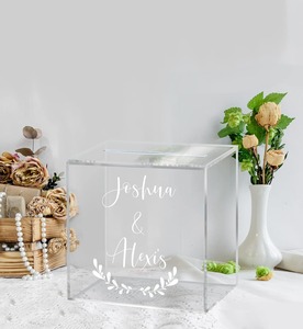 Slot per la decorazione del ricevimento in bianco del matrimonio con decorazioni per la raccolta fondi per il voto elettorale per la laurea ricordo per feste bomboniere in acrilico - Product Image 5