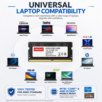 Mémoire RAM d'origine Lenovo pour ordinateur de bureau 8 Go 16 Go 32 Go 2666 MHz 3200 MHz 4800 MHz 5600 MHz DDR4 DDR5 UDIMM Plug and Play pour PC de bureau