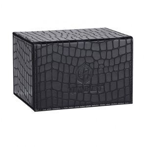 Boîte à cartes magnétique en cuir PU noir personnalisée, durable et imperméable, pour l'emballage de jeux de cartes à collectionner, vente en gros FX - Product Image 3