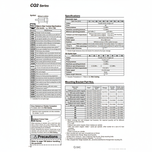 SMC pneumatics กระบอก CQ2D63-50DMZ-W ขนาดกะทัดรัด - Product Image 1