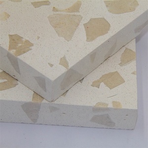 Giá rẻ màu be hạt lớn màu trắng terrazzo gạch lát sàn mẫu - Product Image 3