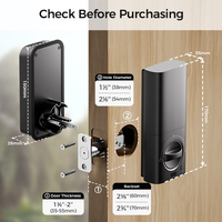 LNDU HK01 Villa NFC Apple HomeKit Déverrouillage Serrures Intelligentes Empreintes Digitales Biométriques Étanche Hôtel Deadbolt Smart Lock System