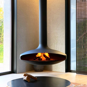 Chimenea Eléctrica Decorativa Suspendida con Simulación de <span class=keywords><strong>Fuego</strong></span>, Vista Panorámica de 360°, Calentador Electrónico Independiente para Interiores - Product Image 2