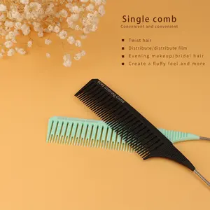 Hair Parting Teasing Rat Tail Comb Fine Wide Tooth Beauty Hair Styling Tools Pointed Tail Hair Comb Factory Supplier Wholesale