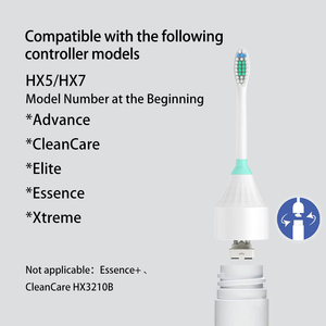 Tête de <span class=keywords><strong>brosse</strong></span> à dents électrique Yabeikang HX7001 avec poils DuPont (effet dégradé) et logo, compatible avec <span class=keywords><strong>Philips</strong></span> HX5600 et HX5300 - Product Image 2