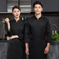 Vêtements de chef personnalisés en gros, uniformes de restaurant, de bar et de cuisine, manches longues avec boutons pour femmes, veste de chef, chemise de chef