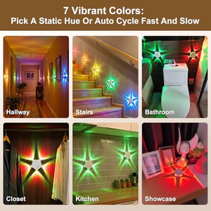 Lámpara Nocturna LED Minimalista con Sensor de Movimiento, Diseño Ojo de Gato, Magnética, Recargable, Material ABS, para Pared o Mesa, con RGB - Product Image 2