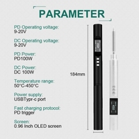 Fer à souder intelligent Bssy)pts200 100w Esp32 Pd3.0 Open Source compatible avec T12 Ts101 Pine64