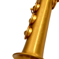 Eastern Music Brand Factory Direct Gold Lacquer Matte Finish Brass Body Rust Resistant Bakelite Head Bb Straight Saxophone