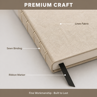 Carnet à couverture rigide en tissu de lin coloré avec logo personnalisé, reliure cousue, estampage à chaud, journal d'écriture, cadeau, vente en gros, OEM