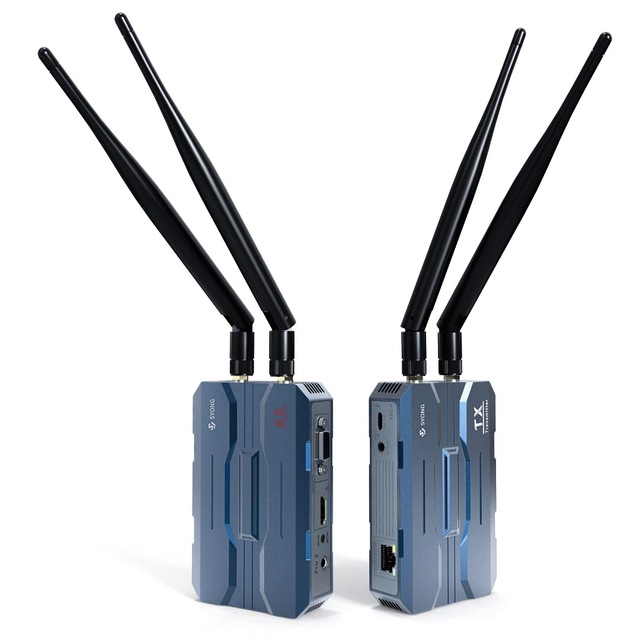SYONG 4K 250M H.265 IP TCP Address Wireless HDMI Extenders Over Cat 6 Support Wall Passthrough One Tx to 8 Rx Audio Mixer