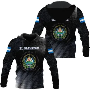 Fitspi Custom El Salvador Hoodie Sweaters Shirts Men Women El Salvador Sweatshirt Pullover Wholesale