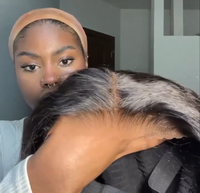 Offre Spéciale Remy péruvienne cheveux humains sans colle dentelle perruque porter et aller perruque crépus droite cheveux humains HD sans colle dentelle perruque