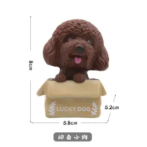 Decoração de bolo de aniversário de cachorro para Instagram, cachorrinho bobblehead criativo, acessório de cozimento para cachorro de pelúcia