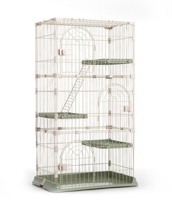Groothandel Roestvrij Kippenhok Konijn Kinderbox Grote <span class=keywords><strong>Diy</strong></span> Kat <span class=keywords><strong>Outdoor</strong></span> Metalen Kooi Behuizing Drie Gelaagde Pet Kat Kooi