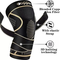 Genouillère de sport couleur cuivre pour la randonnée, le basketball, la course à pied, avec sangles de compression, soutien respirant et protection complète à ressort
