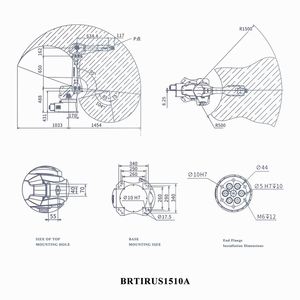 Robot Industrial de 6 Ejes BRTIRUS1510A de Lujo, Fabricado en China, Manipulador Universal con Carga Útil de 10 kg, Brazo Robótico Articulado con Motor PLC - Product Image 3