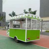 Chariot Alimentaire en Promotion Vendeur de Glaces et Hot-Dogs Mini Restaurant Mobile Camionnette de Cuisine /Tricycle à Café Food Truck