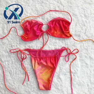 2023 Swimwear Manufacture Mature Women Swimwear Recycled Polyester Eco Friendly <strong>Swimsuit</strong> Sexy <strong>Bikini</strong> Set Custom - Product Image 6