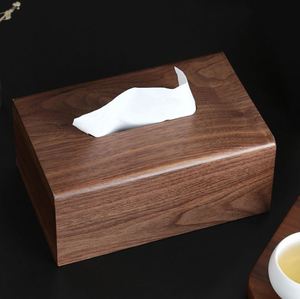 Caja Dispensadora de Pañuelos Faciales Rectangular de Madera para Decoración de Baño o Cómoda - Product Image 3