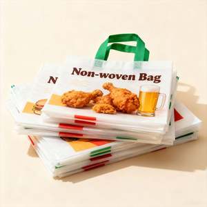 Custom Wholesale Eco Friendly Non Woven <b>Disposable</b> Thermal Insulated Lunch Bag for Sandwich and Snack Takeaway Food Delivery - Product Image 1