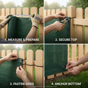 Écran <span class=keywords><strong>de</strong></span> clôture en maille HDPE robuste sur mesure, résistant aux UV à 90 %, pare-vent, pour <span class=keywords><strong>jardin</strong></span>, cour et balcon - Product Image 3
