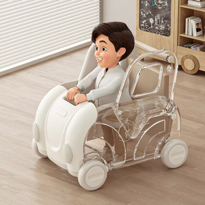 Fabricant OEM de trotteurs minimalistes en plastique pour bébés, jouets stables à pousser avec rangement, voiture d'activités de développement à 4 roues pour enfants - Product Image 5