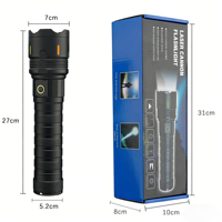 Lampe torche tactique laser blanche pour le camping en plein air, la randonnée, les situations d'urgence, la défense personnelle, lampe torche LED rechargeable