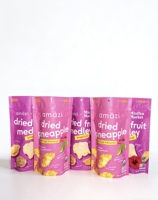 Sachets Doypack imprimés OEM ODM avec fermeture éclair en feuille d'aluminium pour l'emballage de chips de banane, fruits secs, fruits confits et snacks