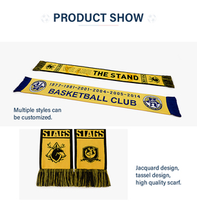 Sciarpe da Calcio in Acrilico Oversize Morbide e Confortevoli con Logo Personalizzato, Campione Gratuito, Vendita Calda per Tifosi - Product Image 6